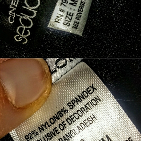 Cinema Sedective Wear Nightie Size M Sheer Lace - Picture 10 of 11